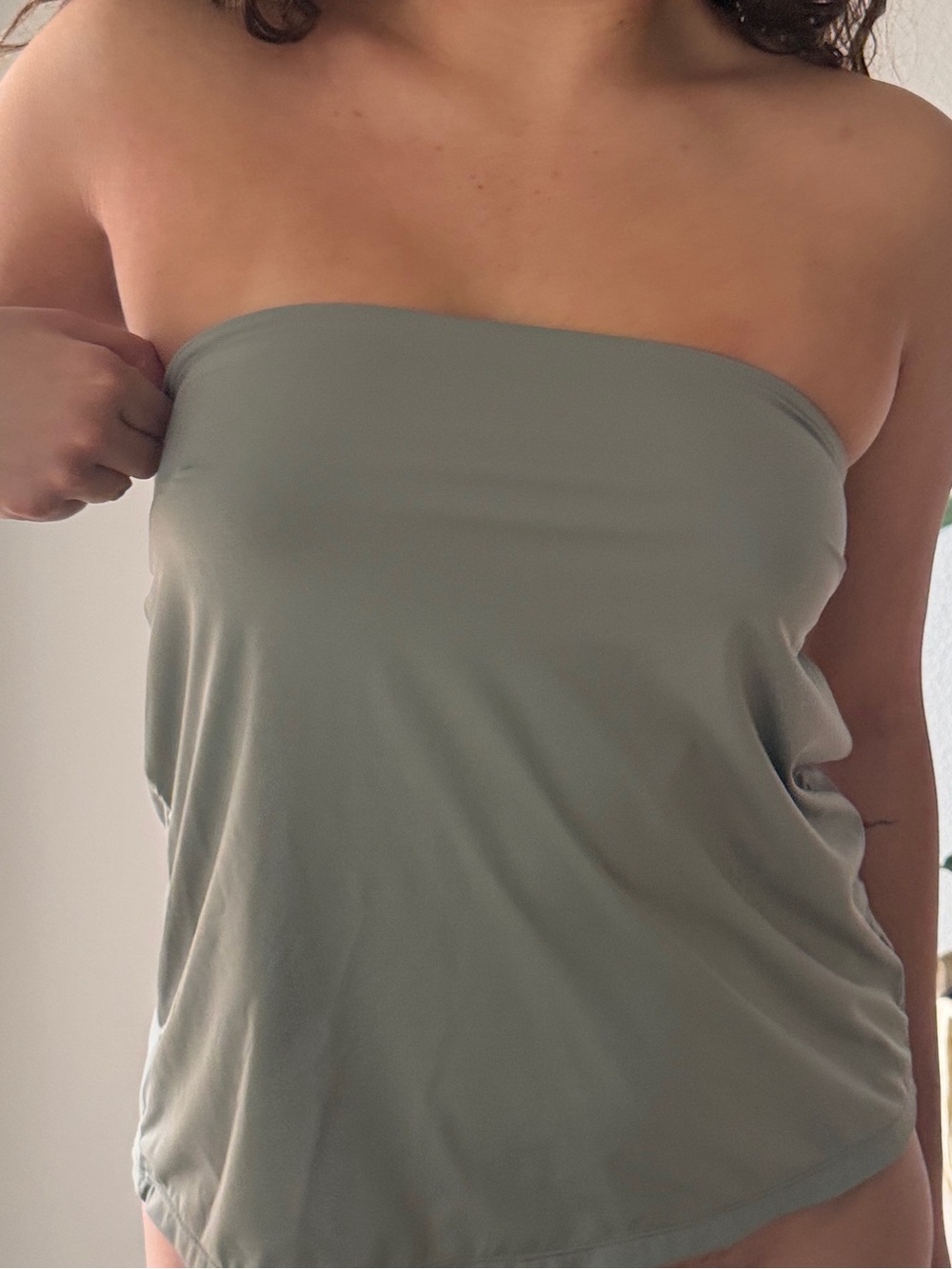 Free people Strapless Tube Top in Sage Green - Women's Basic Bandeau
